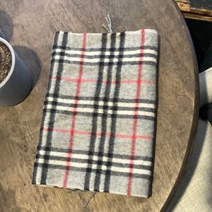 Burberry Grey Cashmere Scarf
